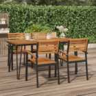 Berkfield Garden Table with Hairpin Legs 160x80x75 cm Solid Wood Acacia