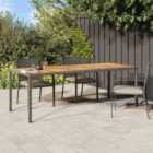 Berkfield Garden Table Grey 250x100x75 cm Poly Rattan