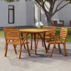 Berkfield Garden Table 110x110x75 cm Solid Wood Acacia