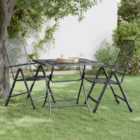 Berkfield Garden Table 80x80x72 cm Expanded Metal Mesh Anthracite