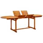 Berkfield Garden Dining Table (160-240)x100x75 cm Solid Acacia Wood