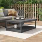 Berkfield Garden Table Grey 121x82.5x45 cm Solid Wood Pine