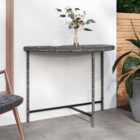 Berkfield Garden Table Grey 100x50x75 cm Poly Rattan