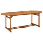Berkfield Garden Dining Table 220x90x75 cm Solid Acacia Wood