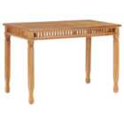 Berkfield Garden Dining Table 120x65x80 cm Solid Teak Wood