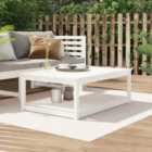 Berkfield Garden Table White 121x82.5x45 cm Solid Wood Pine