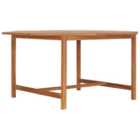 Berkfield Garden Table 150x150x75 cm Solid Teak Wood