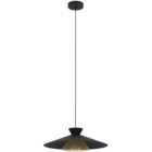 EGLO Grizedale Black and Brass Pendant Light