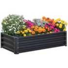 Outsunny Raised Garden Bed Elevated Planter Box - Grey