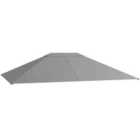 Outsunny 3x4m Replacement Gazebo Roof Cover - Light Grey