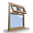 1245mm (W) x 1245mm (H) Wooden Stormproof Window - 2 Top Opening Windows -Toughened Safety Glass