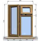 895mm (W) x 1195mm (H) Wooden Stormproof Window - 1 Opening Window (LEFT) - Top Opening Window (RIGHT) - Toughened Safety Glass