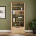 Hardy Slim Bookcase With Drawer, Oak Effect