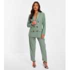 QUIZ Petite Light Green Tailored Trousers