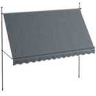 Outsunny 3.5 X 1.2M Freestanding Retractable Awning