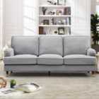 Artemis Home Woodbury 3 Seat Velvet Sofa - Grey