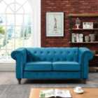 Artemis Home Pelham 2 Seat Velvet Sofa - Teal