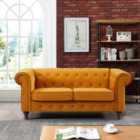 Artemis Home Pelham 2 Seat Velvet Sofa - Orange