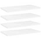 vidaXL Bookshelf Boards 4 Pcs White 40X20X1.5cm Engineered Wood