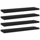 vidaXL Bookshelf Boards 4 Pcs Black 40X10X1.5cm Engineered Wood