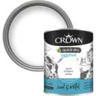 Crown Quick Dry Wood and Metal Pure Brilliant White Eggshell Paint 750ml