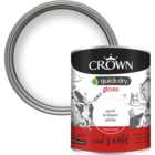 Crown Wood and Metal Pure Brilliant White Gloss Paint 750ml