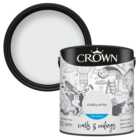 Crown Walls & Ceilings Chalky White Mid Sheen Emulsion Paint 2.5L