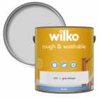 Wilko Tough & Washable Grey Whisper Matt Emulsion Paint 2.5L