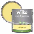 Wilko Walls & Ceilings Happy Yellow Silk Emulsion Paint 2.5L
