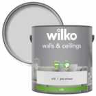 Wilko Walls & Ceilings Grey Whisper Silk Emulsion Paint 2.5L