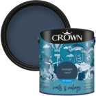Crown Walls & Ceilings Midnight Navy Mid Sheen Emulsion Paint 2.5L