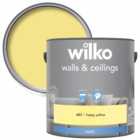 Wilko Walls & Ceilings Happy Yellow Matt Emulsion Paint 2.5L