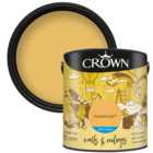Crown Walls & Ceilings Mustard Jar Mid Sheen Emulsion Paint 2.5L