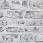Arthouse Artistick Brick Washed Off White Wallpaper