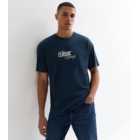 Navy Cotton Classic Car Front and Back Logo T-Shirt