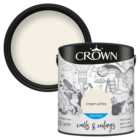 Crown Walls & Ceilings Cream White Mid Sheen Emulsion Paint 2.5L