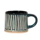 Striped Reactive Glaze Mug - Blue
