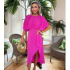 AX Paris Pink Batwing Midi Dress
