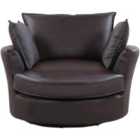 Artemis Home Fairburn Swivel Based Cuddle Chair - Brown
