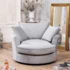 Artemis Home Havana Velvet Swivel Base Cuddle Chair - Grey