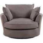 Artemis Home Irwin Swivel Based Cuddle Chair - Dark Brown
