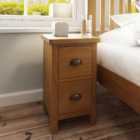 K Living Hudson Oak Small Bedside Cabinet