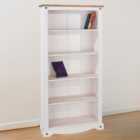 Core Products Corona 5 Shelf White Tall Bookcase