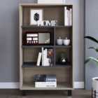 Core Products Harvard 5 Shelf Washed Oak and Carbon Grey Bookcase 