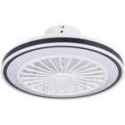 EGLO Almeria White Compact Ceiling Fan with Light