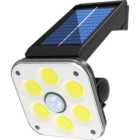 St Helens Black Solar Powered Outdoor Security Light with PIR