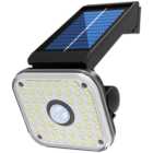 St Helens Black Solar Powered Outdoor PIR with Adjustable Light