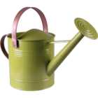 St Helens Green Metal Watering Can with Sprinkler Nozzle 4.5L