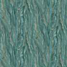 Galerie Elle Decoration Marble Teal and Gold Wallpaper