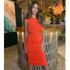 AX Paris Orange Sleeveless Cut Out Bodycon Midi Dress